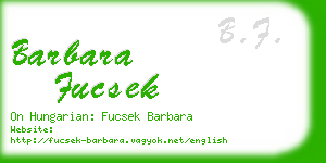 barbara fucsek business card